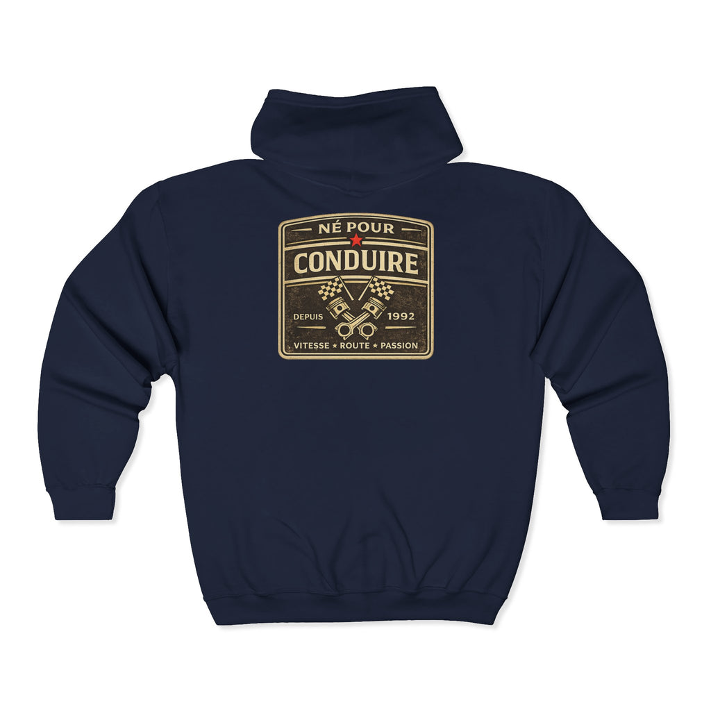 Veste à capuche — “Né Pour Conduire” VILIASS