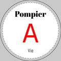 Magnet forme ronde  — "Pompier A Vie" - Viliass