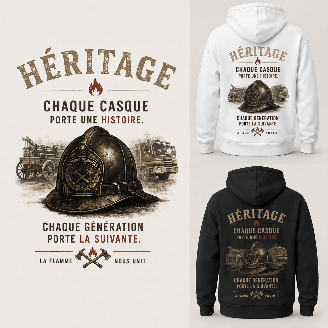 Sweat à capuche -  'Chaque Casque porte son histoire'  — Viliass
